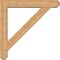 Ekena Millwork Traditional Craftsman Smooth Bracket w/ Offset Brace, Western Red Cedar, 7 1/2"W x 46"D x 46"H BKT0806X46X46TRA04SWR - alternate 4